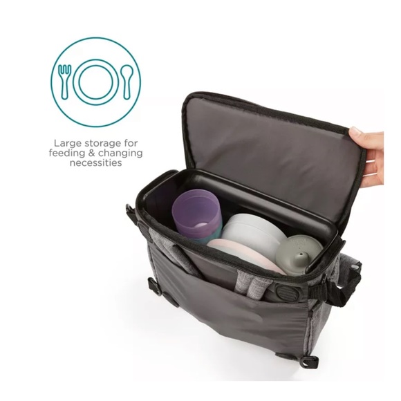 🎒CONTOURS // Explore 2-in-1 Portable Booster Seat and Diaper Bag (Graphite) - Picture 11 of 11
